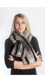 Rex Chinchilla fur scarf - Large
